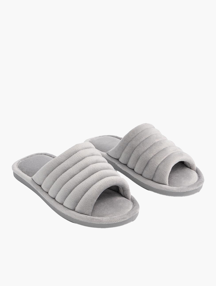Sleepers Audrey III Roll Top Velour Slippers For Women – Regal Color, Rubber Sole (US Size 7)